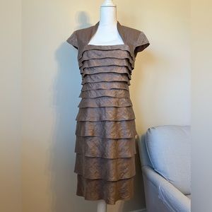 Adrianna Papell Dress Size 8 Shimmer Cap Sleeve Beautiful Cocktail Party…
